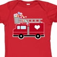 thumbnail image 4 of Inktastic Easter Red Firetruck with Pink Hearts Boys or Girls Baby Bodysuit, 4 of 5
