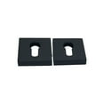thumbnail image 2 of Square Rosette Escutcheon Set 50mm Solid Brass – Satin Nickel & Black Finish | Front & Back with Fixing Hardware | Door Hardware Cover Plate, 2 of 5