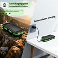thumbnail image 6 of (2 pack) SOLPOWBEN 20000mAh Solar Power Bank Compatitble for iphone Portable Solar Power Bank with Dual 5V USB Ports 2 Flashlight Compass Battery Pack for Outdoor Camping Hiking(Green), 6 of 9