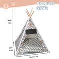 thumbnail image 4 of Tipi para Mascotas GeerDuo Tienda Portátil para Perros o Gatos Pequeños Gris, 4 of 7