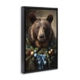 thumbnail image 2 of Stupell Industries Rustic Lodge Christmas Grizzly with Wreath Black Floating Frame Canvas Art, 17 x 25, by Tina LeCour, 2 of 8