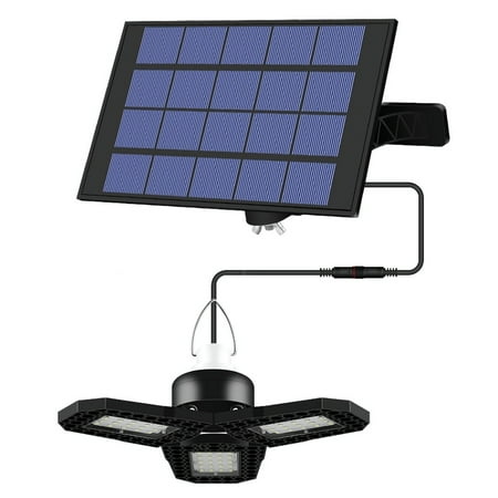 

Carevas Solar Garage for Indoor 60 LEDs Deformable Pendant Lights with IP65 Waterproof Solar Panel Rechargeable Ceiling Lamp Auto Illuminating Hanging Lights for Indoor Places Yard Gate Shop