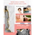 thumbnail image 5 of Gray Gold Marble Yoga Towel for Hot Yoga Non Slip, Modern Abstract Marble Crack Texture Yoga Mat Towel Absorbent Yoga Sweat Towels Microfiber Hot Yoga Blanket for Bikram Pilates 26"x70", 5 of 7
