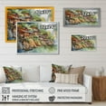 thumbnail image 4 of Designart "Old Village With The River And Mountains V" Landscape Mountains River Canvas Art Print, 4 of 5