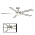 thumbnail image 3 of Wynd 60" Stainless Steel Integrated LED Smart Ceiling Fan with Remote Control, 3 of 11