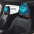 thumbnail image 4 of Headrest Covers for Cars Accessories Interior for Women Men 2Pcs - Halloween Forest Pumpkin Black Cat Head Rest Cover for Car Decorations, Car Headrest Cover for Car Decor Interior, 4 of 8