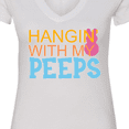 thumbnail image 4 of Inktastic Hanging with My Peeps Women's V-Neck T-Shirt, 4 of 5