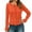 Orange, variant on Gyexs Womens Ruffle Cardigan Sweaters Button Up Crew Neck Long Sleeve Cropped Sweater Cute Soft Knit Tops (Light Blue, Size M)