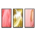 thumbnail image 2 of Designart "Pink Feather Elegance in Boho Glam" Feathers Framed Wall Art Set Of 3 - Pink Modern Frame Gallery Set For Office Decor, 2 of 6