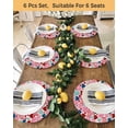 thumbnail image 4 of 15 Inch Round Placemats Set of 6, Valentine's Day Non Slip Heat Insulation PP Table Mats, Pink Blue Red Striped Dots Love Vintage Washable Place Mats for Kitchen Dining Party Table Decor, 4 of 7