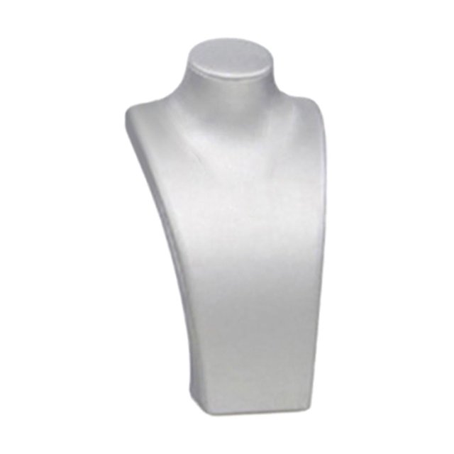 Expositor de busto para collares, soporte de maniquí para collares, elegante estante de almacenamiento, organizador de joyas de cuero sintético para 105 cm x 65 cm x 20 cm