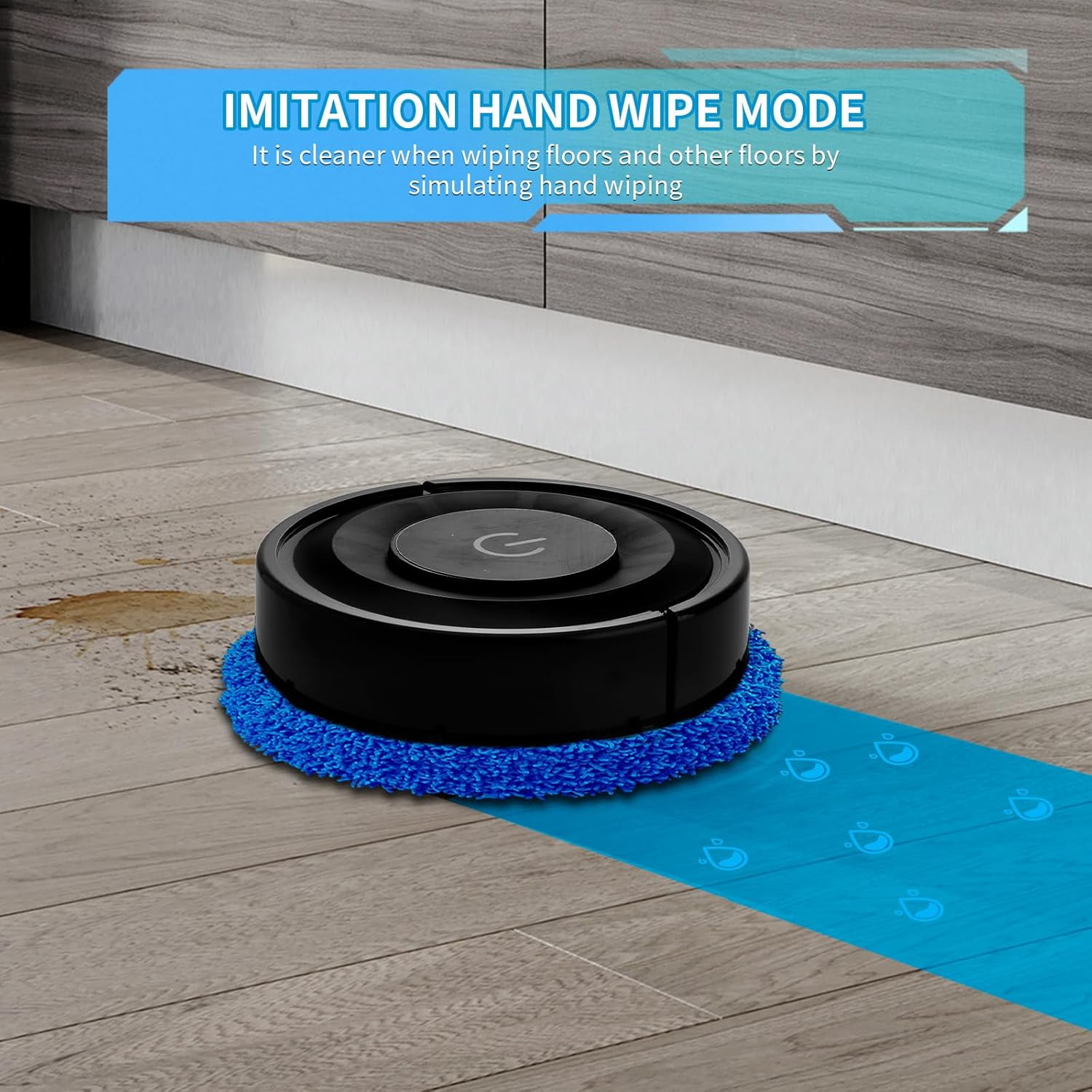 Robot Vacuum Mopping, Robot Vacuum and Mop, Long Run Time, Slim & Quiet Robotic Vacuum Cleaner Obstacle Avoidance, Ideal for Hard Floor, Pet Hair, Low Pile Carpet, black1