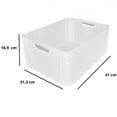 thumbnail image 4 of Paquete De 2 Cajas Organizadoras Duras Tipo Rattan Blanco, 4 of 5