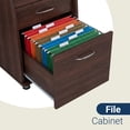 thumbnail image 5 of Techni Mobili Complete Adult Computer Workstation with Cabinet and Drawers, 30" H, Chocolate RTA-4985-CH36, 5 of 14