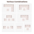 thumbnail image 7 of Vicllax Outdoor Patio Conversation Sets,2 Pieces Modular Rattan Outdoor Patio Sofa Set for Garden, Yellow, 7 of 7