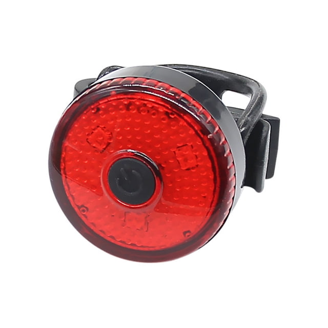 Generic Feu Arrière de Vélo Compact Rechargeable par USB avec Sangle Réglable, 3 Modes LED pour Cyclisme de Nuit, Design en Silicone ABS Rouge, Autonomie de 6 Heures, Équipement de Sécurité Léger pour Vélos de Montagne et de Route