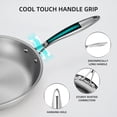 thumbnail image 2 of Fenbeli 2 Pcs 3 Ply Stainless Steel Fry Pans Nonstick with Premium Magnetic Stainless Exterior, Aluminum Core, 2 of 8