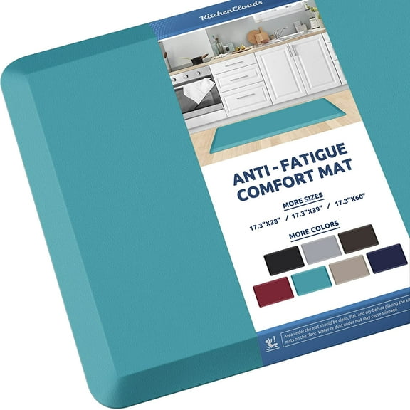 Kitchen Mat Cushioned Anti Fatigue Kitchen Rug 17.3"x39" Waterproof Non Slip Kitchen Rugs and Mats Standing Desk Mat Comfort Floor Mats for Kitchen House Sink Office (Green)