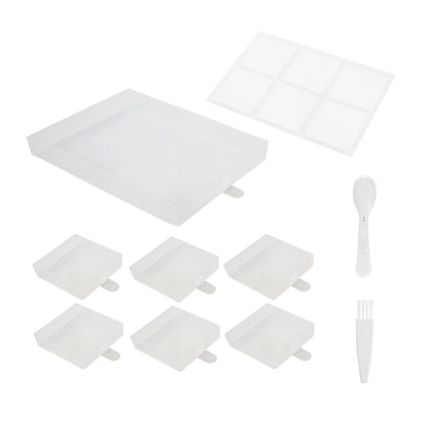 Juego de bandejas de pintura de diamante 5D, accesorio de herramienta para pinturas de diamantes, contenedor de placa de clasificación de , Claro perfecl Bandeja de pinturas de diamantes
