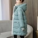 thumbnail image 4 of Puntoco Chaqueta de invierno para mujer Abrigo cálido con capucha Cremallera Abrigo más grueso Bolsillo Outwear Puntoco Puntoco-1, 4 of 7