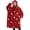 Red Christmas Deer, variant on Oversized Wearable Blanket Hoodie,Black and Pink Christmas Tree Pattern Sherpa Blanket Hoodie with Super Pockets,Super Warm Fuzzy Pullover for Women & Men
