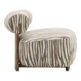 thumbnail image 4 of Furniture of America Zenya Modern Chenille Zebra-stripe Pattern Accent Chair, Beige, 4 of 11
