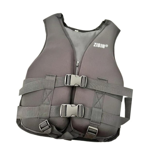 DYNWAVECA Life Jacket Waistcoat Sports Gear Life Vest for Windsurfing Kayaking Rafting Gray XS