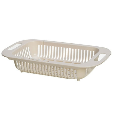 

Toma Kitchen Retractable Sink Drain Basket Plastic Dish Rack Sink Filter Basket Fruit Vegetable Basket