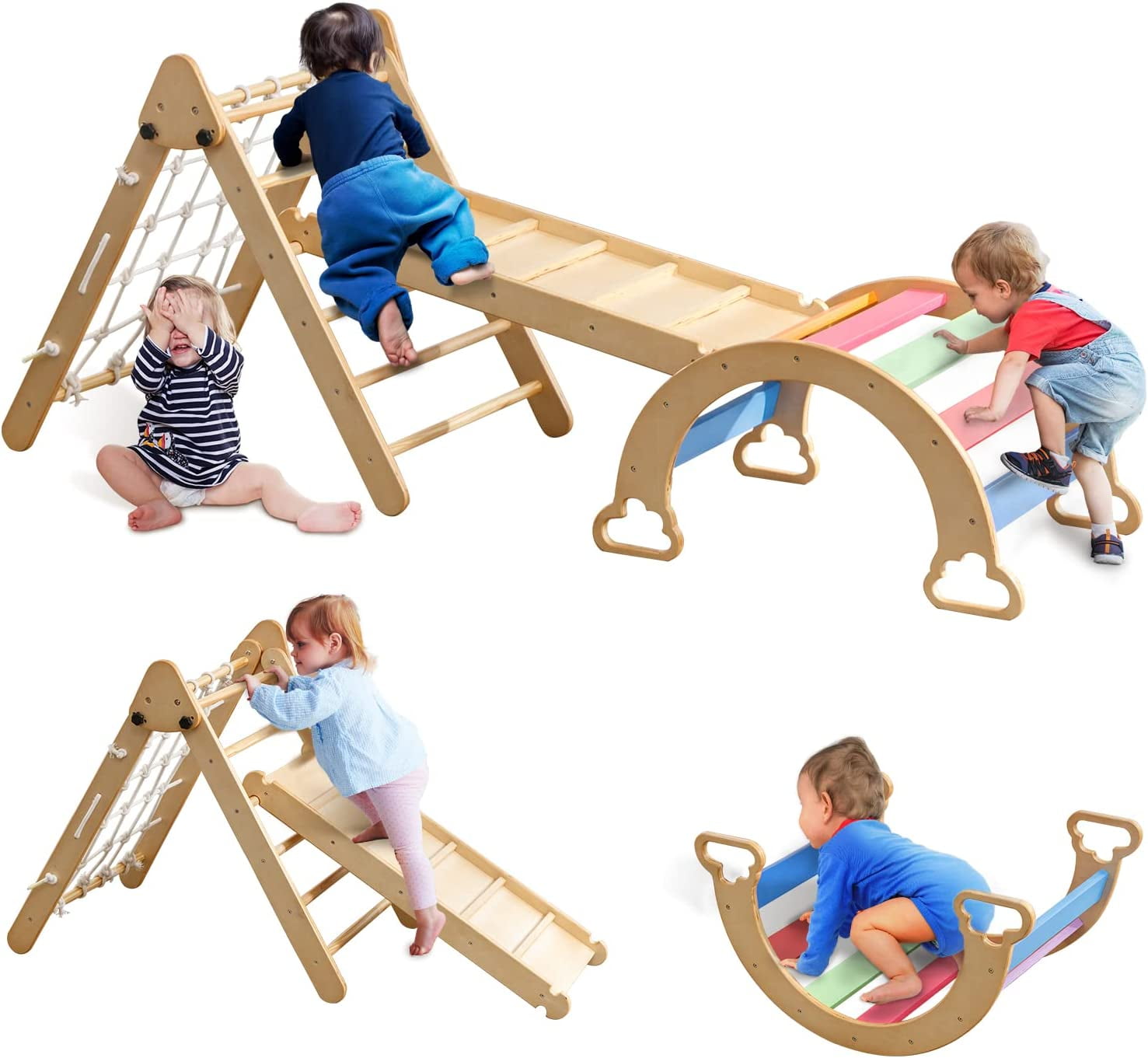 Foldable Climbing Toys for Toddlers, Linor 5 in1 Climbing Triangle