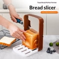 thumbnail image 5 of 2 pack Bread Slicer for Homemade Bread Thickness Bread Cutting Guide Plastic Foldable Compact Sandwich Loaf Slicer, 5 of 5