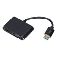 thumbnail image 2 of ONTEN Adaptador USB3.0 a VGA Transmisión rápida Disipación de calor eficiente 4 modos de visualización Convertidor de pantalla para OS X XP, 2 of 5