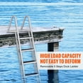 thumbnail image 2 of VEVOR Aluminum Dock Ladder Boat Dock Ladder Removable 5 Steps with 350lbs Load, 2 of 9