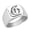 Silver, variant on RASTEEL Initial Royal Letter G Monogram Stainless Steel Signet Ring