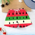 thumbnail image 4 of Girls and Boys Shorts Casual Printed Summer Beach Shorts Adjustable Waist Quick Ly Dry Swimming Board Shorts 3-14 Years, 4 of 8