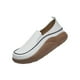 thumbnail image 2 of Zapatos informales para mujer, suelas de goma, ropa de calle superior de PU, zapatos deportivos de moda, zapatos cómodos para caminar al aire libre pa Beige SM SunniMix Plataforma de mujeres, 2 of 8