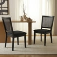 thumbnail image 4 of SAFAVIEH Margo Classic Polyester Solid Dining Side Chair, Black/Black (Set of 2), 4 of 14