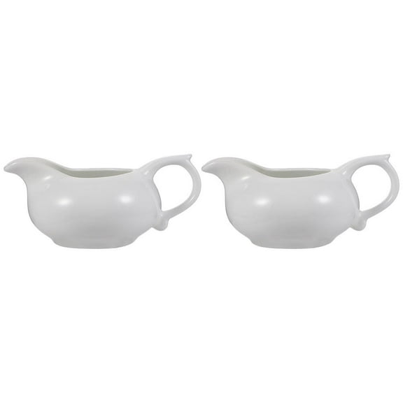2Pcs Sauce Container Sauce Boat Coffee Ceramic Sauce Cup Ceramic Gravy Boat Gravy Container