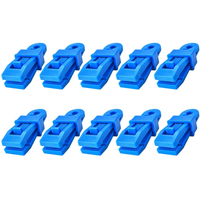 Tmvgtek 10 Abrazaderas De Cuerda De Viento Para Toldo Grande Para Exteriores, Pinzas Para Tienda A Prueba De Viento (Azul) Tmvgtek Para estrenar