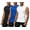 Black/Blue/White, variant on 3 Pack Men's Athletic Compression Shirts Sleeveless (Small, Black/Black/Black)