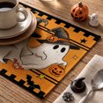 thumbnail image 6 of Sm:)e Jack-O'-Lantern Bat Ghost Broom Halloween Placemats Set of 4, 12x18 Inch Holiday Table Mats for Indoor Outdoor Party Dining Decoration, 6 of 7