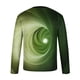 thumbnail image 4 of Blusas y camisas de manga larga con cuello redondo para hombre, blusa informal de manga larga con cuello redondo y estampado de rayas, blusa de poliéster para hombre, 4 of 5