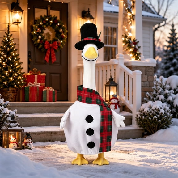 XGFHYJEH Porch Goose christmas Outfits 23 inch, Porch Goose Clothes Clearance, Porch Goose Accessories Costume Clothing for Outdoor Outside Front Proch Lawn Yard Garden Decor