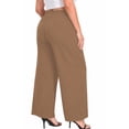 thumbnail image 4 of WUJINXIA Womens Plus Size High Waist Drawstring Wide Leg Palazzo Pants Casual Daily Trousers With Pockets 1X-5X, 4 of 6