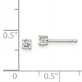 thumbnail image 2 of Sterling Silver 3mm Round Basket Set CZ Stud Earrings QE3143, 2 of 2