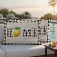 thumbnail image 2 of Summer Lemons HOME Outdoor Pillow Covers Pack of 2 Black White Buffalo Plaid Woog Grain Waterproof Throw Pillow Covers Decorative Cushion Cases for Patio Garden Tent Balcony Couch 20x12 inch, 2 of 9