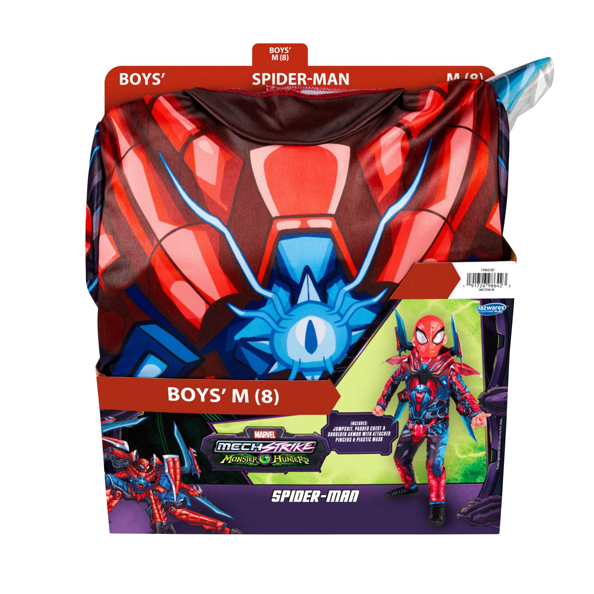 Marvel's Spider-man Mech Strike Halloween Costume for Children, Boy's Size M (8), by Jazwares