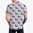 thumbnail image 4 of Daiia Dachshund Dog Puppy Pattern Men’s Polo Shirts,Solid Deck Shirt,Classic Fit, Breathable Cotton Polo for Casual and Sport Wear-3X-Large, 4 of 9