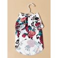 thumbnail image 4 of PETSIN 1pc Petsin Cute Rose Patterned White Pet Shirt With Paw Prints, 4 of 5