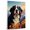 Bernese Mountain, variant on Thuan Canaan Dog Floral Sunflower Wall Art Abstract Color Print Canvas Van Gogh Wall Print Farmhouse Gallery Bathroom Dorm Room Vintage Room decor
