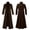 Brown, variant on Halloween Medieval Gothic Double-Breasted Long Coat for Men, Renaissance Vintage Stage Cosplay Jacket, Plus Size Formal Outerwear, 1 Piece Black M